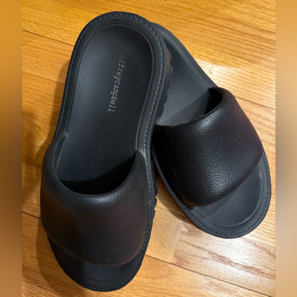Jeffrey Campbell Black Slide Sandals